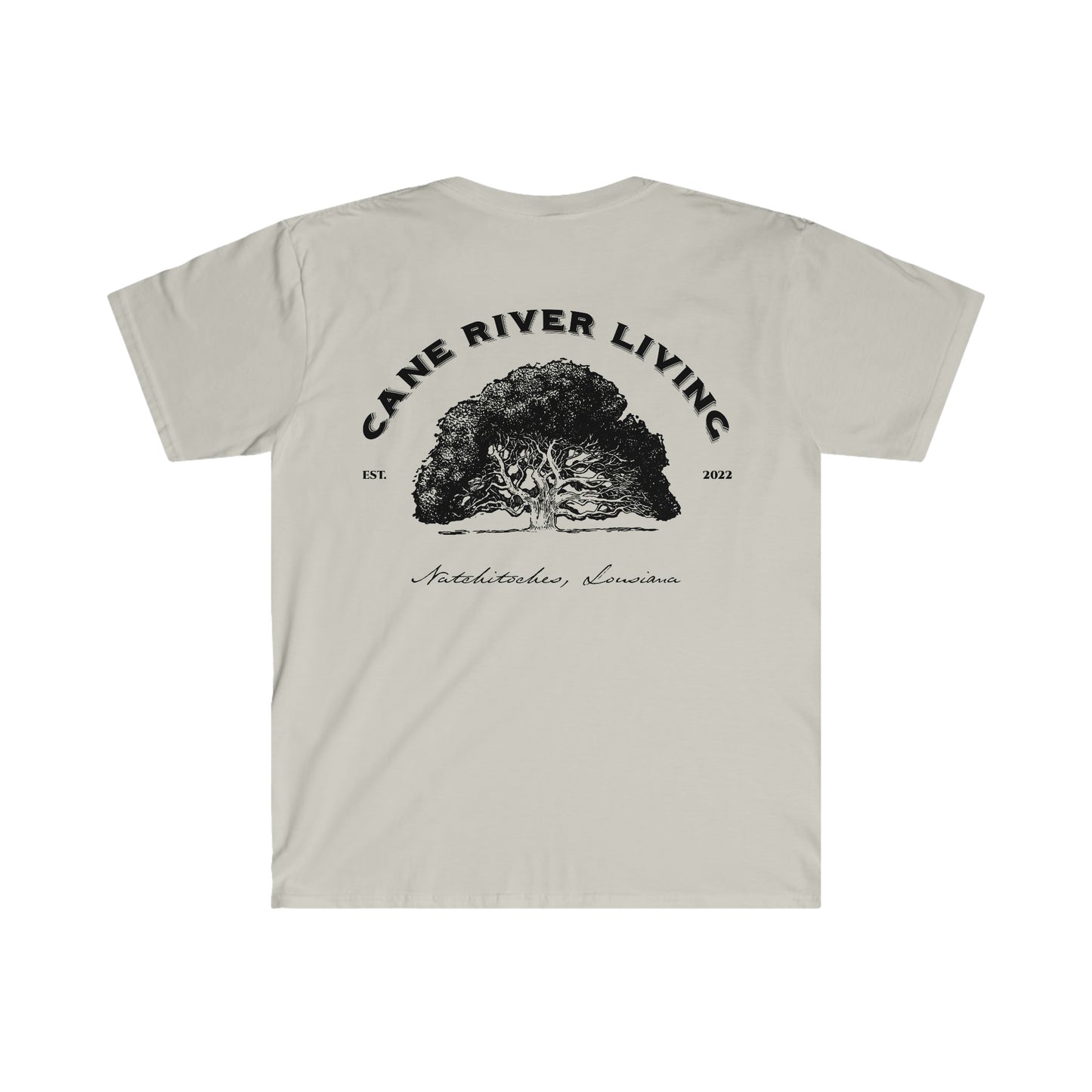 Vintage Live Oak Drawing - Unisex Softstyle T-Shirt