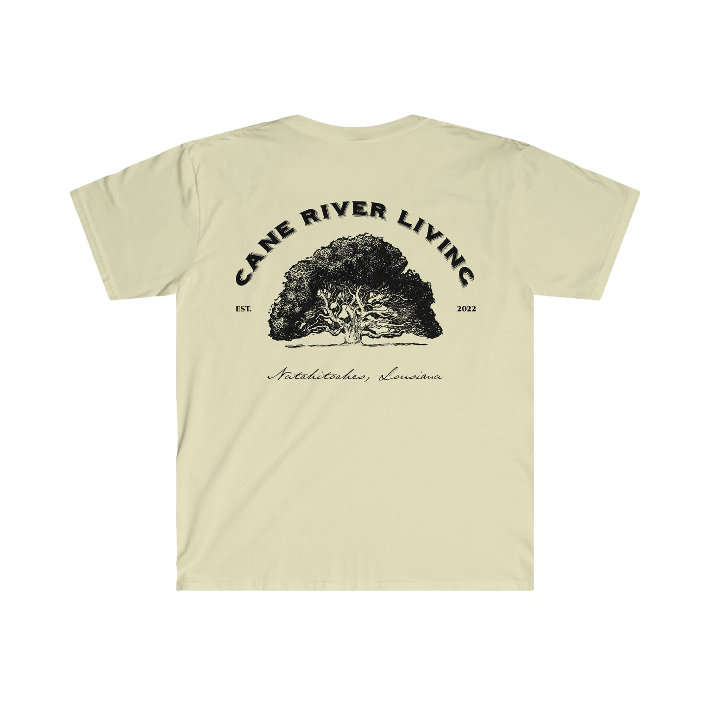 Vintage Live Oak Drawing - Unisex Softstyle T-Shirt