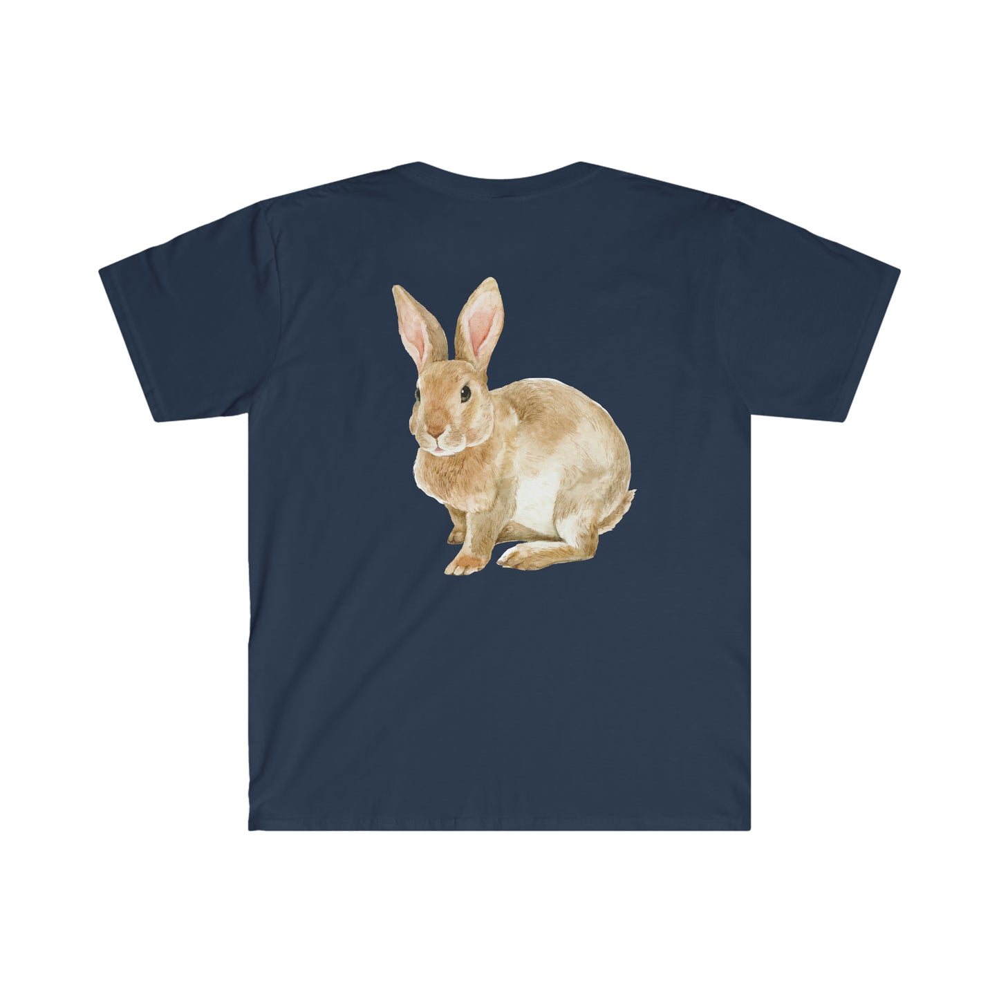 Watercolor Rabbit Illustration - Unisex Softstyle T-Shirt